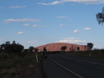 Going back to Uluru in the shade of the clouds